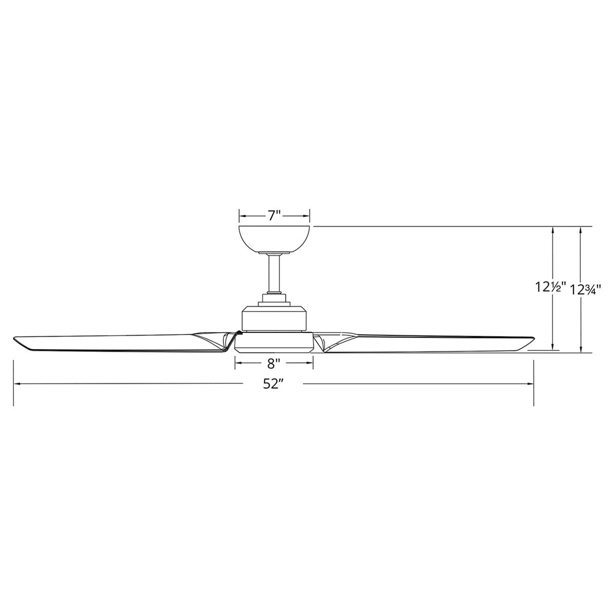 Roboto 3-Blade 52" Ceiling Fan